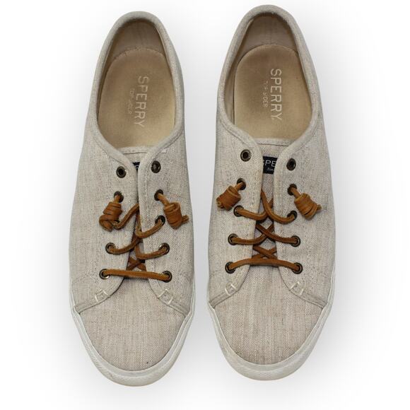 Sperry Seacoast Linen Sneaker Women 12 STS99355 - Picture 3 of 12